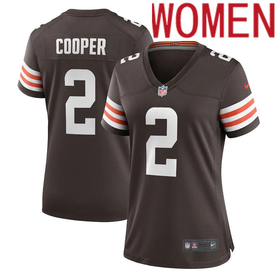 Cheap Women Cleveland Browns 2 Amari Cooper Nike Brown Game NFL Jersey